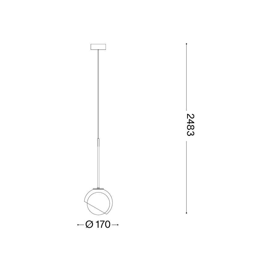 Ideal Lux - Lámpara colgante con cable BLOOM 1xE27/42W/230V Ø 17 cm negra