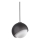Ideal Lux - Lámpara colgante con cable BLOOM 1xE27/42W/230V Ø 22 cm negra
