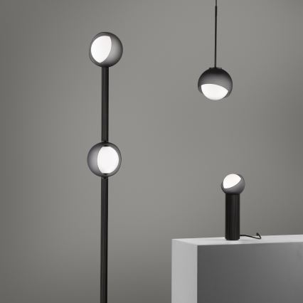 Ideal Lux - Lámpara colgante con cable BLOOM 1xE27/42W/230V Ø 22 cm negra