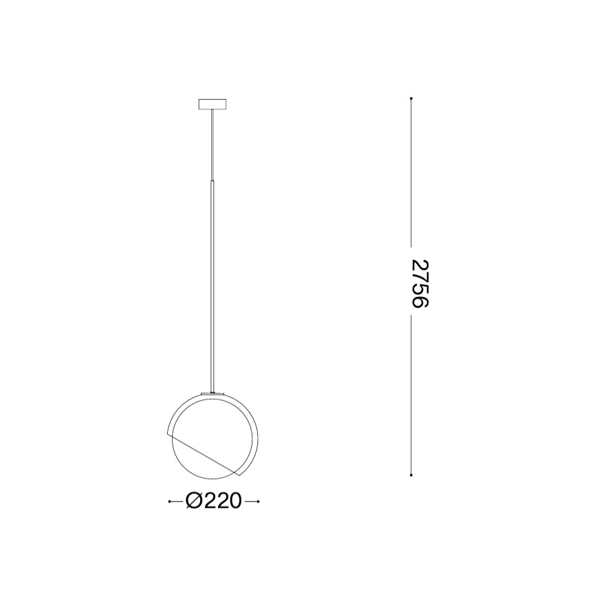 Ideal Lux - Lámpara colgante con cable BLOOM 1xE27/42W/230V Ø 22 cm negra