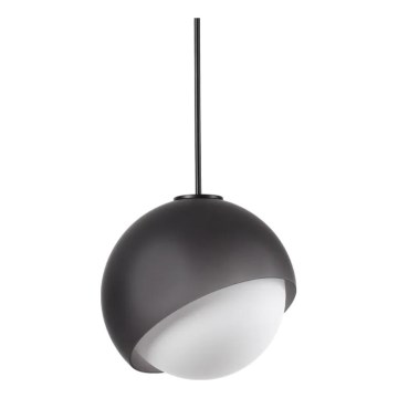 Ideal Lux - Lámpara colgante con cable BLOOM 1xE27/42W/230V Ø 30 cm negra