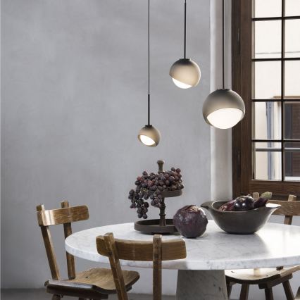 Ideal Lux - Lámpara colgante con cable BLOOM 1xE27/42W/230V Ø 30 cm negra