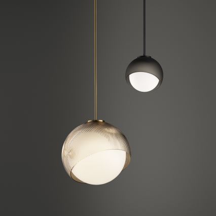 Ideal Lux - Lámpara colgante con cable BLOOM 1xE27/42W/230V Ø 30 cm negra