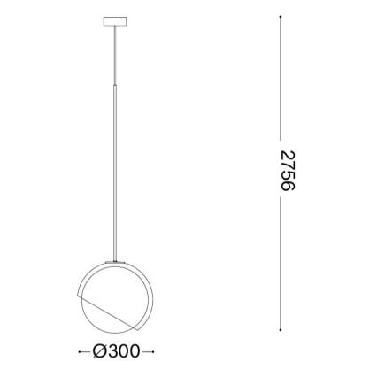 Ideal Lux - Lámpara colgante con cable BLOOM 1xE27/42W/230V Ø 30 cm negra