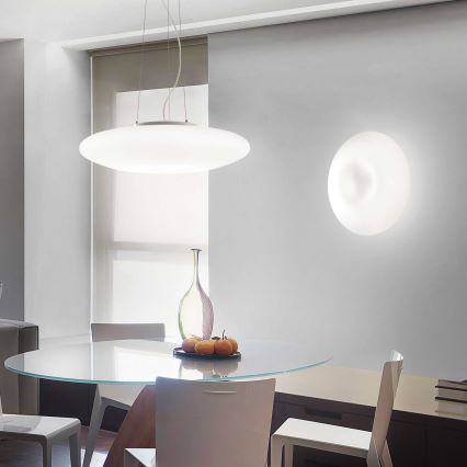 Ideal Lux - Lámpara colgante con cable GLORY 3xE27/60W/230V diámetro 50 cm blanca