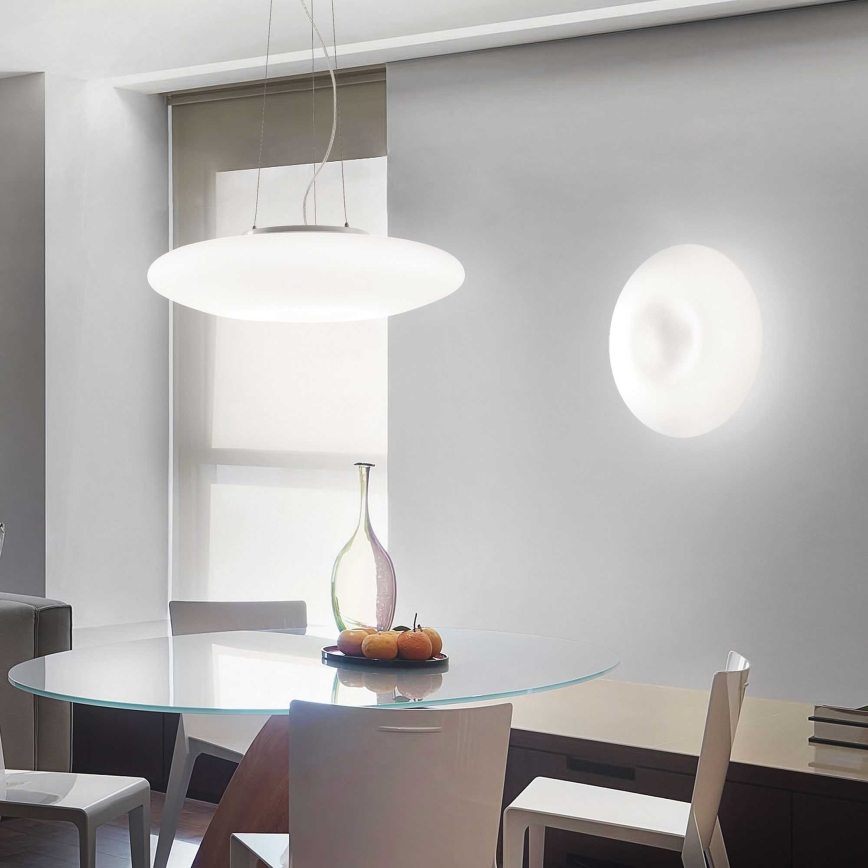 Ideal Lux - Lámpara colgante con cable GLORY 3xE27/60W/230V diámetro 50 cm blanca