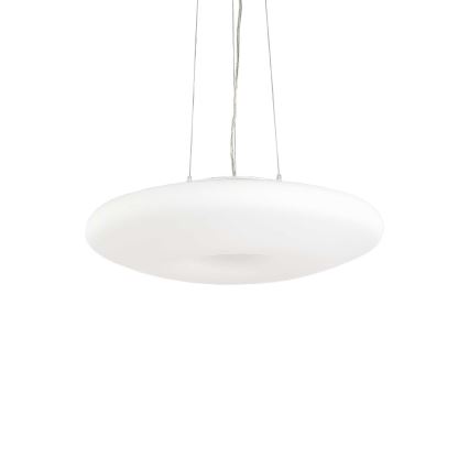 Ideal Lux - Lámpara colgante con cable GLORY 3xE27/60W/230V diámetro 50 cm blanca