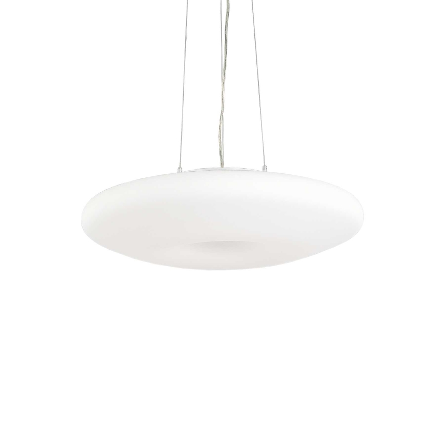 Ideal Lux - Lámpara colgante con cable GLORY 3xE27/60W/230V diámetro 50 cm blanca