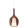 Ideal Lux - Lámpara colgante con cable KALIQUE, 1xE27/42W/230V, Ø 18 cm, acabado cobre ahumado