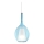 Ideal Lux - Lámpara colgante con cable KALIQUE 1xE27/42W/230V Ø 18 cm azul ahumado