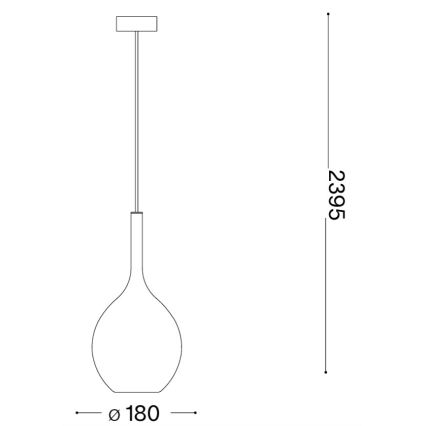Ideal Lux - Lámpara colgante con cable KALIQUE 1xE27/42W/230V Ø 18 cm beige ahumado