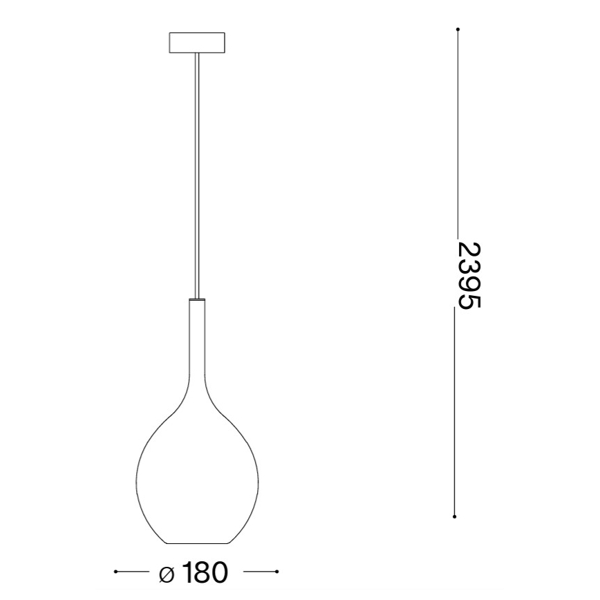 Ideal Lux - Lámpara colgante con cable KALIQUE 1xE27/42W/230V Ø 18 cm beige ahumado
