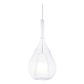 Ideal Lux - Lámpara colgante con cable KALIQUE 1xE27/42W/230V Ø 18 cm transparente