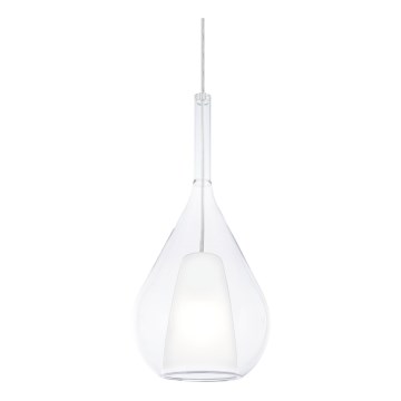 Ideal Lux - Lámpara colgante con cable KALIQUE 1xE27/42W/230V Ø 18 cm transparente