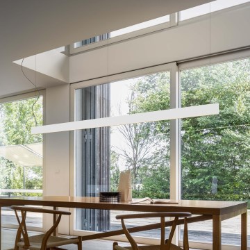 Ideal Lux - Lámpara colgante con cable LINUS LED/32W/230V 3000K IRC 90 120 cm blanca