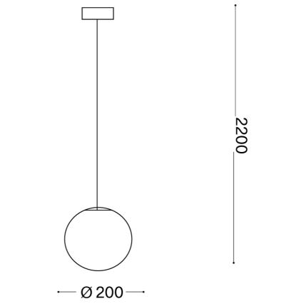 Ideal Lux - Lámpara colgante con cable MAPA 1xE27/42W/230V, diámetro 20 cm, blanca