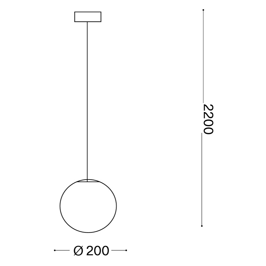 Ideal Lux - Lámpara colgante con cable MAPA 1xE27/42W/230V, diámetro 20 cm, blanca