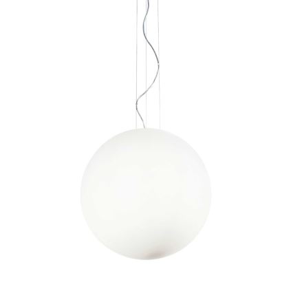 Ideal Lux - Lámpara colgante con cable MAPA 1xE27/42W/230V Ø 50 cm blanca