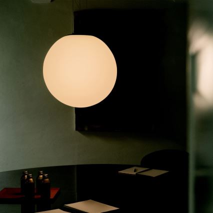 Ideal Lux - Lámpara colgante con cable MAPA 1xE27/42W/230V Ø 50 cm blanca