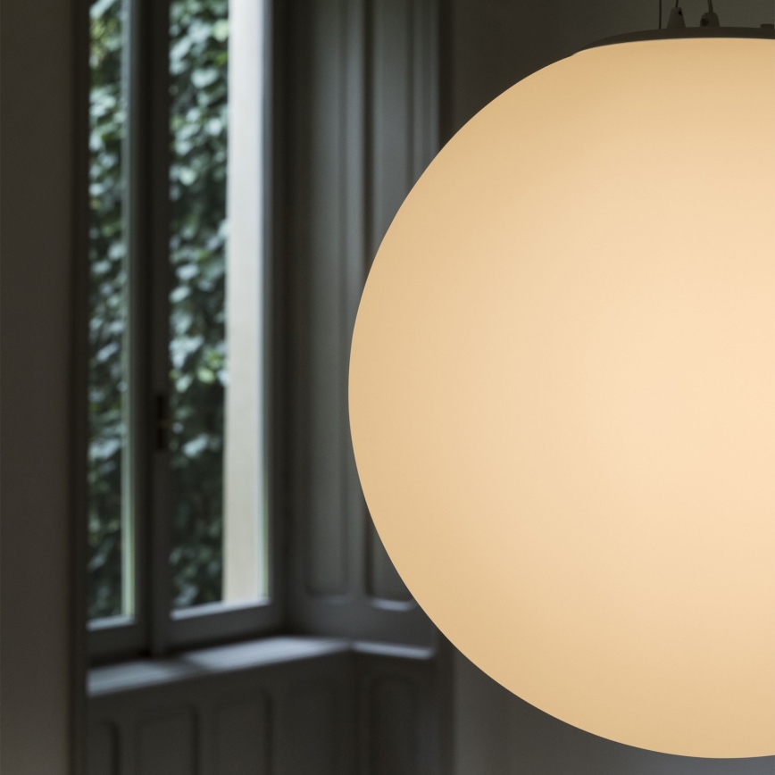Ideal Lux - Lámpara colgante con cable MAPA 1xE27/42W/230V Ø 50 cm blanca