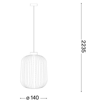 Ideal Lux - Lámpara colgante con cable MINT 1xE27/60W/230V Ø 14 cm, verde