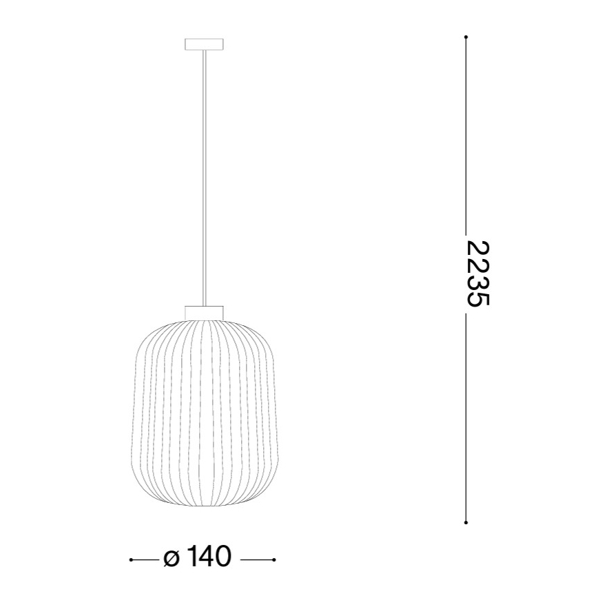Ideal Lux - Lámpara colgante con cable MINT 1xE27/60W/230V Ø 14 cm, verde