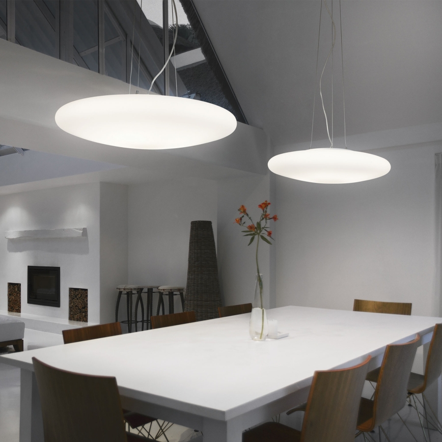 Ideal Lux - Lámpara colgante con cable SMARTIES 3xE27/42W/230V Ø 42,5 cm blanca