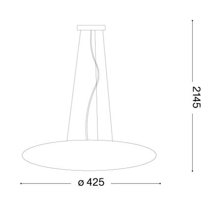Ideal Lux - Lámpara colgante con cable SMARTIES 3xE27/42W/230V Ø 42,5 cm blanca
