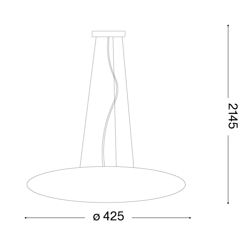 Ideal Lux - Lámpara colgante con cable SMARTIES 3xE27/42W/230V Ø 42,5 cm blanca
