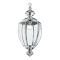 Ideal Lux - Lámpara colgante con cadena 1 x casquillo E27/60W/230V, diámetro 25 cm, cromado brillante
