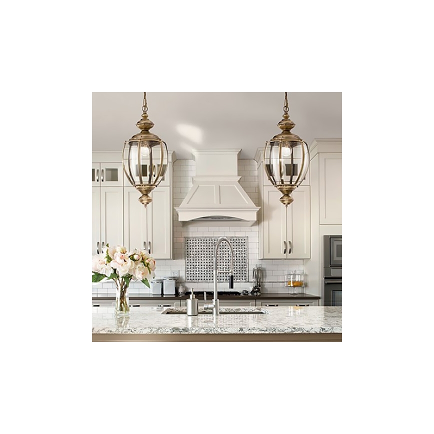 Ideal Lux - Lámpara colgante con cadena NORMA 1xE27/60W/230V, diámetro 25 cm, acabado bronce