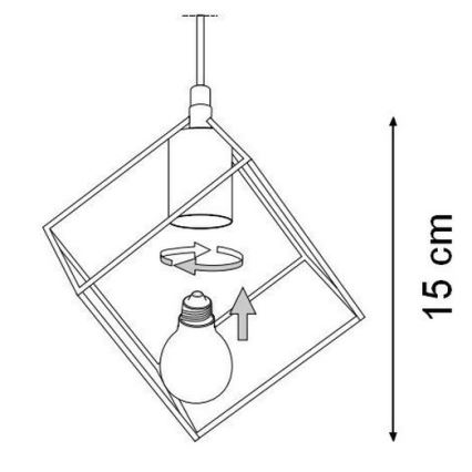 Ideal Lux - Lámpara colgante ICE 5xE27/60W/230V diá. 50 cm blanco