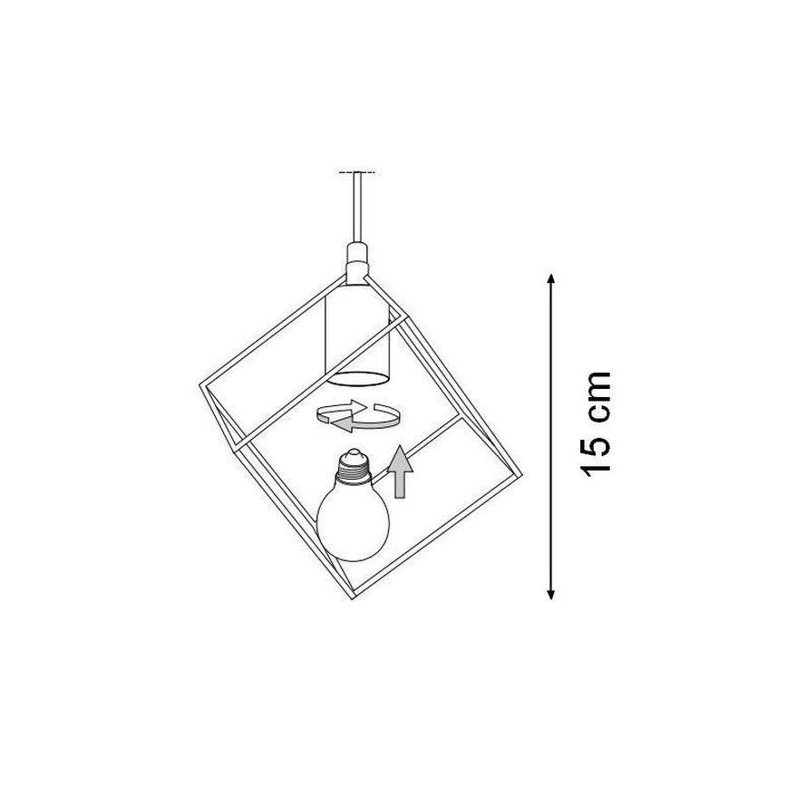 Ideal Lux - Lámpara colgante ICE 5xE27/60W/230V diá. 50 cm blanco