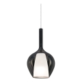 Ideal Lux - Lámpara colgante KALIQUE con cable 1xE27/42W/230V Ø 18 cm negro ahumado