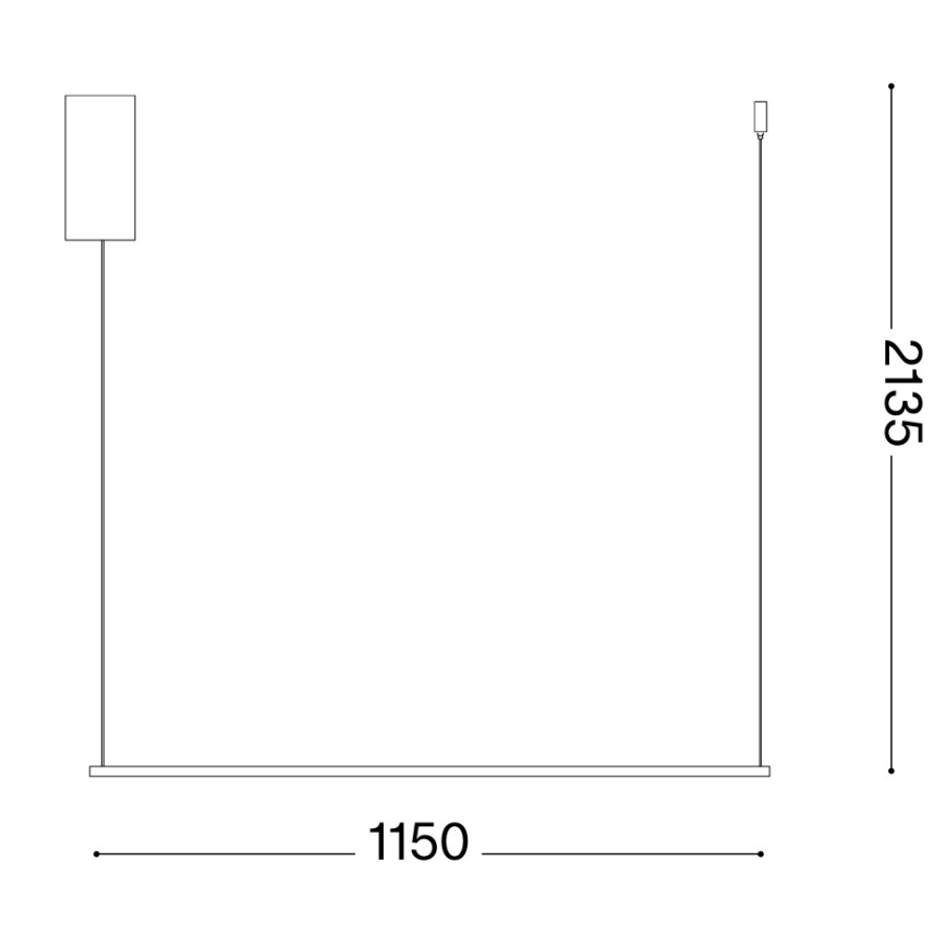 Ideal Lux - Lámpara colgante LED con cable ESSENCE LED/19W/230V 3000K CRI 90 negro