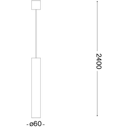Ideal Lux - Lámpara colgante LED con cable LOOK 1xGU10/7W/230V CRI 90 diámetro 6 cm cromo brillante
