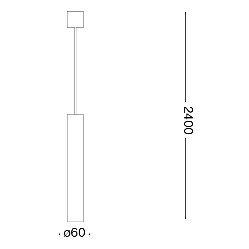 Ideal Lux - Lámpara colgante LED con cable LOOK 1xGU10/7W/230V CRI 90 diámetro 6 cm cromo brillante