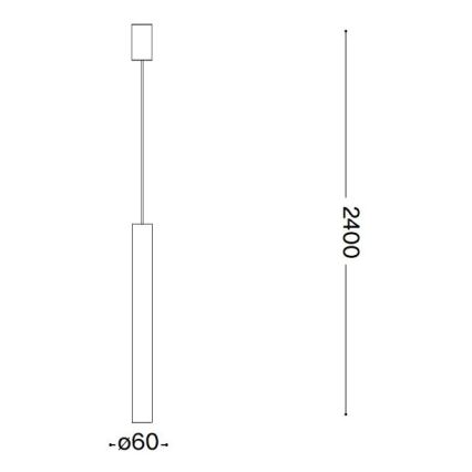 Ideal Lux - Lámpara colgante LED con cable LOOK 1xGU10/7W/230V IRC 90 Ø 6 cm blanca