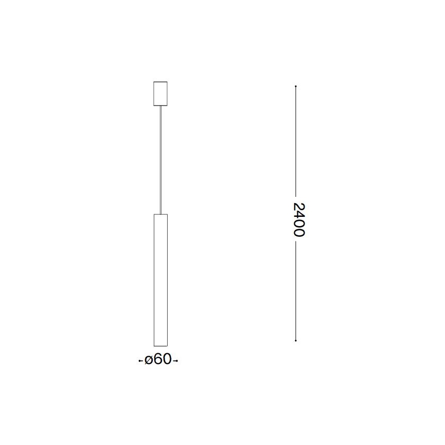 Ideal Lux - Lámpara colgante LED con cable LOOK 1xGU10/7W/230V IRC 90 Ø 6 cm blanca