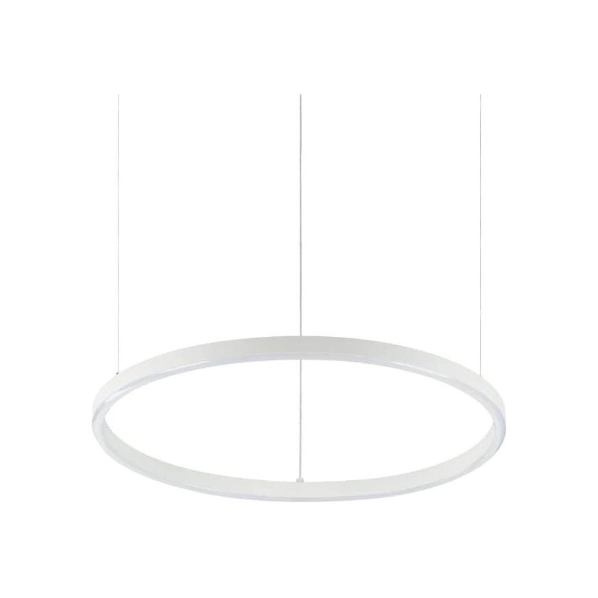 Ideal Lux - Lámpara colgante LED regulable en cable ORACLE SLIM LED/28W/230V 3000K (blanco cálido) CRI 90 Ø 50 cm blanca
