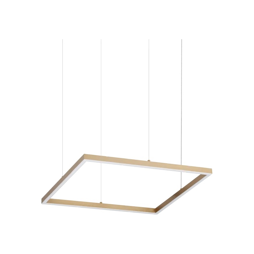 Ideal Lux - Lámpara colgante LED con cable ORACLE SLIM LED/33W/230V 3000K CRI 90 50x50 cm dorada