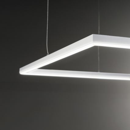 Ideal Lux - Lámpara LED suspendida por cable ORACLE SLIM LED/53W/230V 3000K CRI 90 90x90 cm blanca