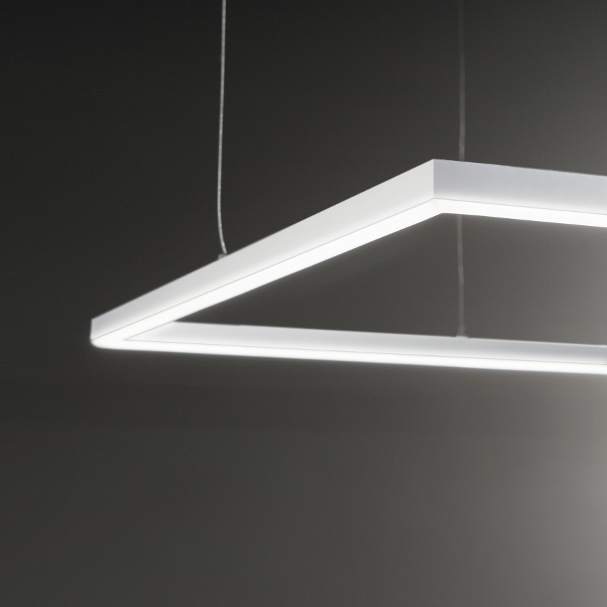 Ideal Lux - Lámpara LED suspendida por cable ORACLE SLIM LED/53W/230V 3000K CRI 90 90x90 cm blanca