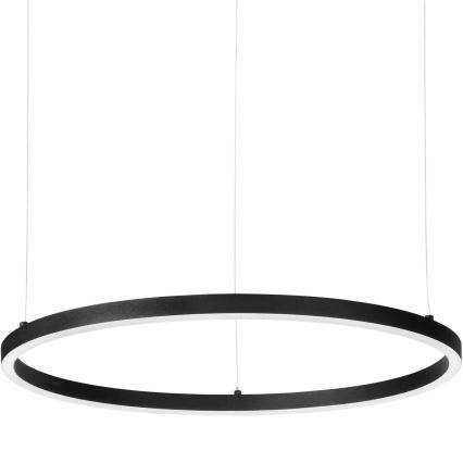 Ideal Lux - Lámpara colgante LED con cable ORACLE SLIM LED/53W/230V 4000K CRI 90 Ø 90 cm negra