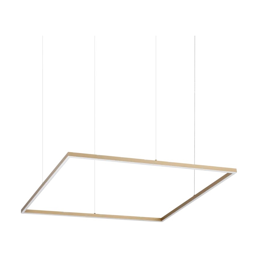 Ideal Lux - Lámpara colgante LED con cable ORACLE SLIM LED/53W/230V 3000K CRI 90 90x90 cm dorada