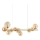 Ideal Lux - Lámpara colgante LED con cable PERLAGE 10xG9/3W/230V 81 cm dorado/beige ahumado