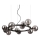 Ideal Lux - Lámpara colgante LED con cable PERLAGE 11xG9/3W/230V, diámetro 73 cm, negro/negro ahumado