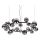 Ideal Lux - Lámpara colgante LED con cable PERLAGE 25xG9/3W/230V 110 cm negro/negro ahumado