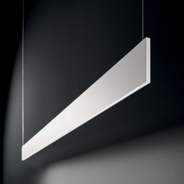 Ideal Lux - Lámpara colgante LED con cable STEEL LED/24W/230V 3000K CRI 90 120 cm blanca