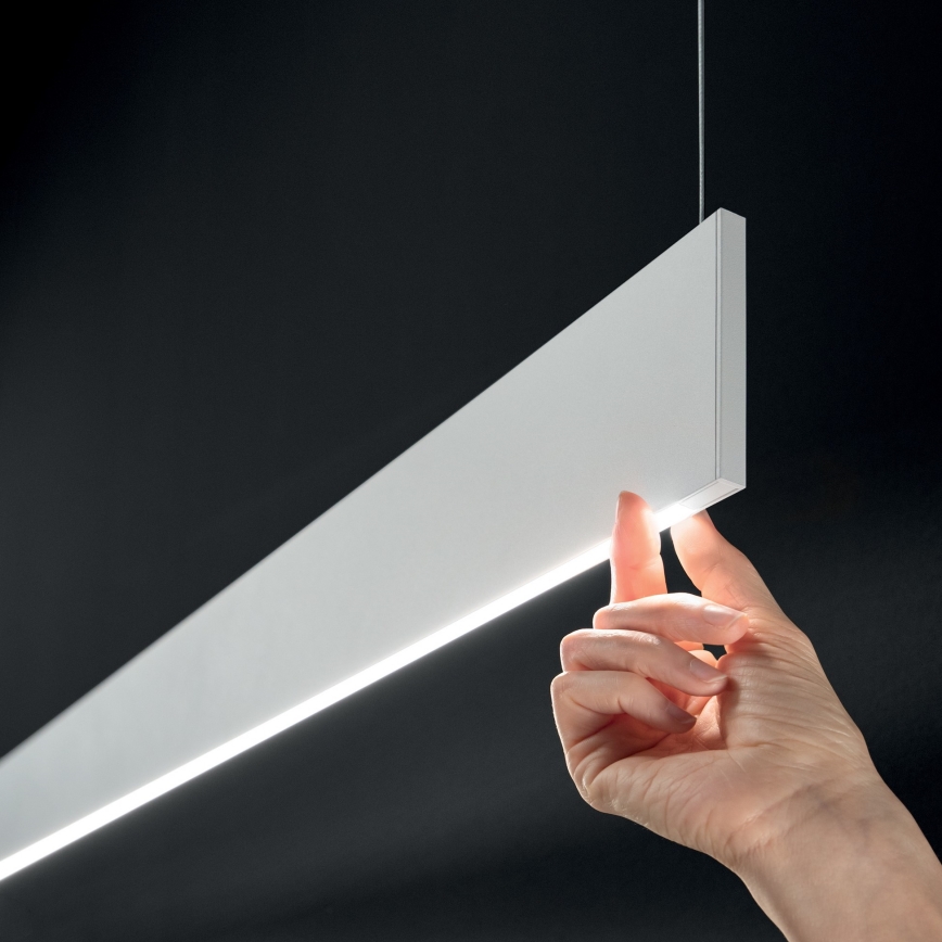 Ideal Lux - Lámpara colgante LED de cable STEEL LED/24W/230V 3000K CRI 90 120 cm blanco